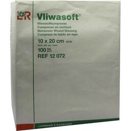 Abbildung: Vliwasoft Vlieskompressen 10x20cm 6-lagig unsteril 100 St, Kompressen PZN 08900944