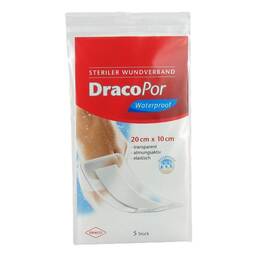 Abbildung: Dracopor waterproof Wundverband steril 20x10cm Verband, 5 St PZN 08906668