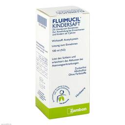 Abbildung: Fluimucil Kindersaft Lösung zum Einnehmen, 100 ml PZN 08916299