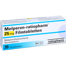 Abbildung: Melperon ratiopharm 25 mg Filmtabletten 20 St, Filmtabletten PZN 08916690