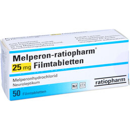Abbildung: Melperon ratiopharm 25 mg Filmtabletten 50 St, Filmtabletten PZN 08916709