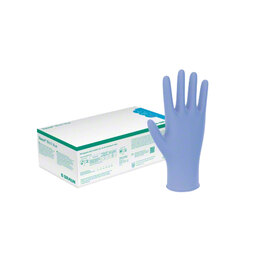 Abbildung: Vasco Nitril blue Untersuchungshandschuhe Größe L 150 St, Handschuhe PZN 08928279