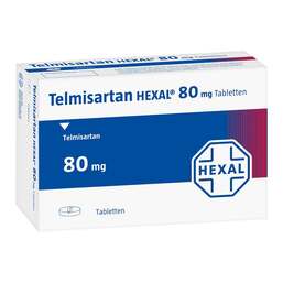 Abbildung: Telmisartan Hexal 80 mg Tabletten 28 St, Tabletten PZN 08928339
