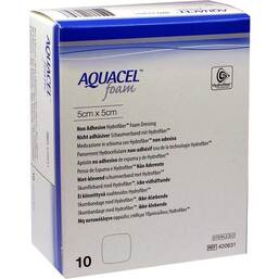 Abbildung: Aquacel Foam nicht adhäsiv 5x5 cm Verband 10 St, Verband PZN 08999782