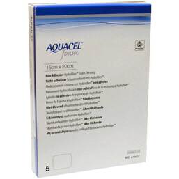 Abbildung: Aquacel Foam nicht adhäsiv 15x20 cm Verband 5 St, Verband PZN 08999859