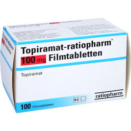 Abbildung: Topiramat ratiopharm 100 mg Filmtabletten 100 St, Filmtabletten PZN 09001538
