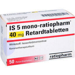 Abbildung: IS 5 Mono ratiopharm 40 mg Retardtabletten 50 St, Retard-Tabletten PZN 09002673