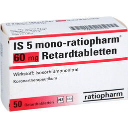 Abbildung: IS 5 Mono ratiopharm 60 mg Retardtabletten 50 St, Retard-Tabletten PZN 09002710