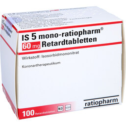 Abbildung: IS 5 Mono ratiopharm 60 mg Retardtabletten 100 St, Retard-Tabletten PZN 09002727