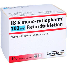 Abbildung: IS 5 Mono ratiopharm 100 mg Retardtabletten 100 St, Retard-Tabletten PZN 09002779