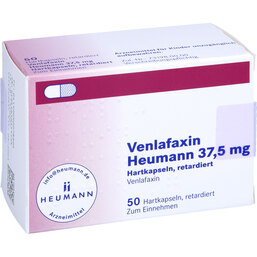 Abbildung: Venlafaxin Heumann 37,5 mg Hartkapseln retardiert 50 St, Retard-Kapseln PZN 09007860