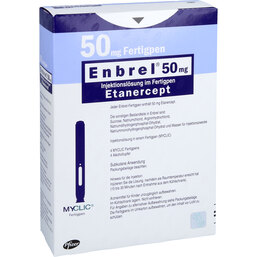 Abbildung: Enbrel 50 mg Myclic Injektionslösung in einem Fertigpen 4 St, Injektionslösung PZN 09008233