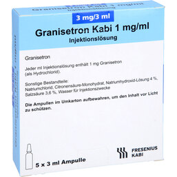 Abbildung: Granisetron Kabi 3 mg / 3ml Injektionslösung 5X3 ml, Injektionslösung PZN 09008865