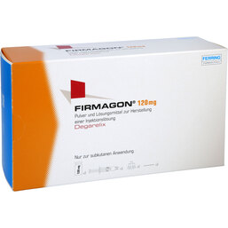 Abbildung: Firmagon 120 mg Pulver und Lösung M.zur Herstellung einer Injektionslösung 2 St, Pulver u. Lösungsmittel zur Herstellung einer Injektionslsg. PZN 09043241