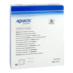 Abbildung: Aquacel Foam adhäsiv 12,5x12,5 cm Verband 10 St, Verband PZN 09060340