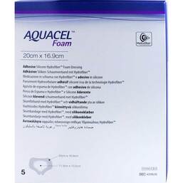 Abbildung: Aquacel Foam adhäsiv Sakral 16,9x20 cm Verband 5 St, Verband PZN 09060593