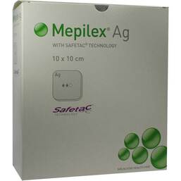 Abbildung: Mepilex Ag Verband 10x10cm steril 10 St, Verband PZN 09062681