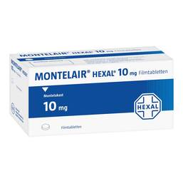 Abbildung: Montelair Hexal 10 mg Filmtabletten 100 St, Filmtabletten PZN 09062793