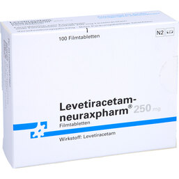Abbildung: Levetiracetam neuraxpharm 250 mg Filmtabletten 100 St, Filmtabletten PZN 09064786