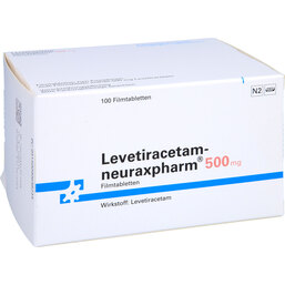Abbildung: Levetiracetam neuraxpharm 500 mg Filmtabletten 100 St, Filmtabletten PZN 09064823