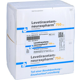 Abbildung: Levetiracetam neuraxpharm 750 mg Filmtabletten 200 St, Filmtabletten PZN 09064881