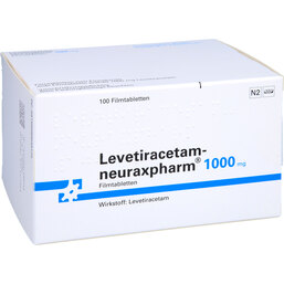 Abbildung: Levetiracetam neuraxpharm 1000 mg Filmtabletten 100 St, Filmtabletten PZN 09064912