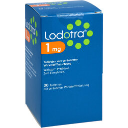 Abbildung: Lodotra 1mg Tabletten mit veränd.Wirkstofffreisetz. 30 St, Tablette mit veränderter Wirkstofffreisetzung PZN 09065946