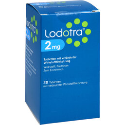 Abbildung: Lodotra 2mg Tabletten mit veränd.Wirkstofffreisetz. 30 St, Tablette mit veränderter Wirkstofffreisetzung PZN 09065969