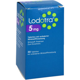 Abbildung: Lodotra 5mg Tabletten mit veränd.Wirkstofffreisetz. 30 St, Tablette mit veränderter Wirkstofffreisetzung PZN 09065981