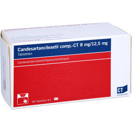 Abbildung: Candesartancilexetil comp.-CT 8 mg / 12,5 mg Tabletten 98 St, Tabletten PZN 09066288