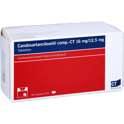 Abbildung: Candesartancilexetil comp.-CT 16 mg / 12,5 mg Tabletten 98 St, Tabletten PZN 09066319