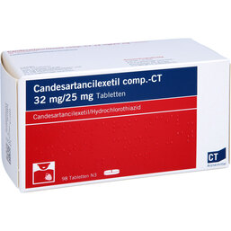 Abbildung: Candesartancilexetil comp.-CT 32 mg / 25 mg Tabletten 98 St, Tabletten PZN 09066437