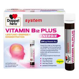 Abbildung: Doppelherz system Vitamin B12 Plus Trinkampullen Trinkampullen, 30X25 ml PZN 09071361