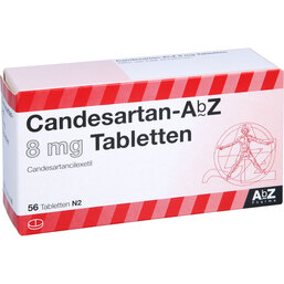 Abbildung: Candesartan AbZ 8 mg Tabletten 56 St, Tabletten PZN 09074945