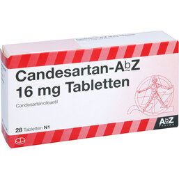 Abbildung: Candesartan AbZ 16 mg Tabletten 28 St, Tabletten PZN 09074968