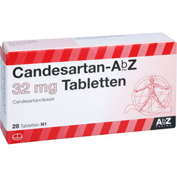 Abbildung: Candesartan AbZ 32 mg Tabletten 28 St, Tabletten PZN 09074997