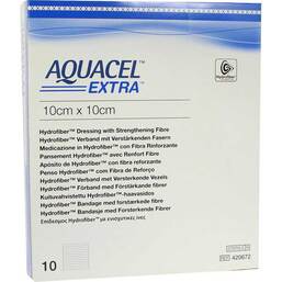 Abbildung: Aquacel Extra 10x10 cm Kompressen 10 St, Kompressen PZN 09078848