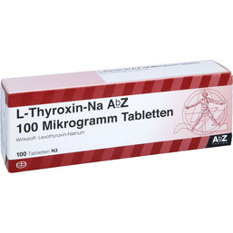Abbildung: L-Thyroxin-Na AbZ 100 Mikrogramm Tabletten 100 St, Tabletten PZN 09082399