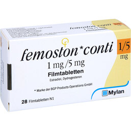 Abbildung: Femoston conti 1 mg / 5 mg Filmtabletten 28 St, Filmtabletten PZN 09082494