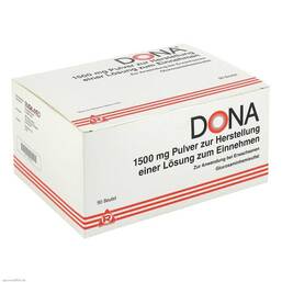 Abbildung: Dona 1500 mg Beutel 90 St, Pulver zur Herstellung einer Lösung zum Einnehmen PZN 09082548