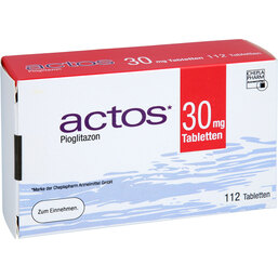 Abbildung: Actos 30 mg Tabletten 112 St, Tabletten PZN 09088350
