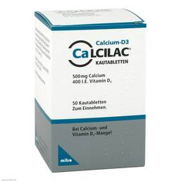 Abbildung: Calcilac Kautabletten 50 St, Kautabletten PZN 09091062