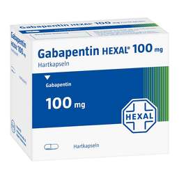 Abbildung: Gabapentin Hexal 100 mg Hartkapseln 50 St, Hartkapseln PZN 09097001