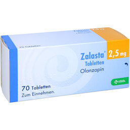 Abbildung: Zalasta 2,5 mg Tabletten 70 St, Tabletten PZN 09097604
