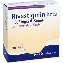 Abbildung: Rivastigmin beta 13,3 mg / 24 Std. transd.Pflaster 30 St, Pflaster transdermal PZN 09098207