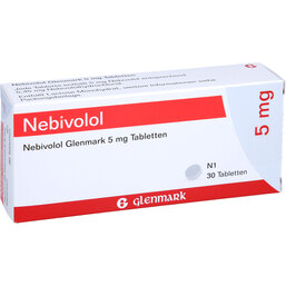 Abbildung: Nebivolol Glenmark 5 mg Tabletten 30 St, Tabletten PZN 09098354