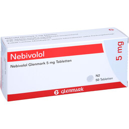 Abbildung: Nebivolol Glenmark 5 mg Tabletten 50 St, Tabletten PZN 09098360