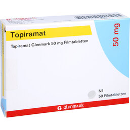 Abbildung: Topiramat Glenmark 50 mg Filmtabletten 50 St, Filmtabletten PZN 09098621