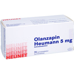 Abbildung: Olanzapin Heumann 5 mg Schmelztabletten Heunet 70 St, Schmelztabletten PZN 09100097