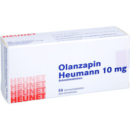 Abbildung: Olanzapin Heumann 10 mg Schmelztabletten Heunet 56 St, Schmelztabletten PZN 09100140